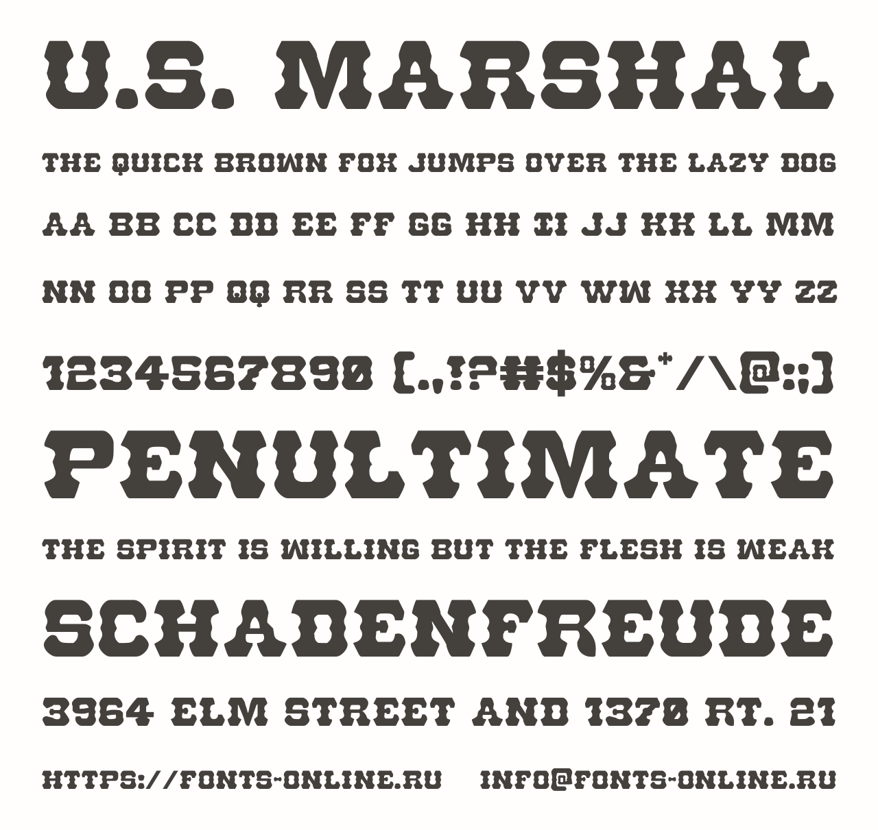 Шрифт U.S. Marshal