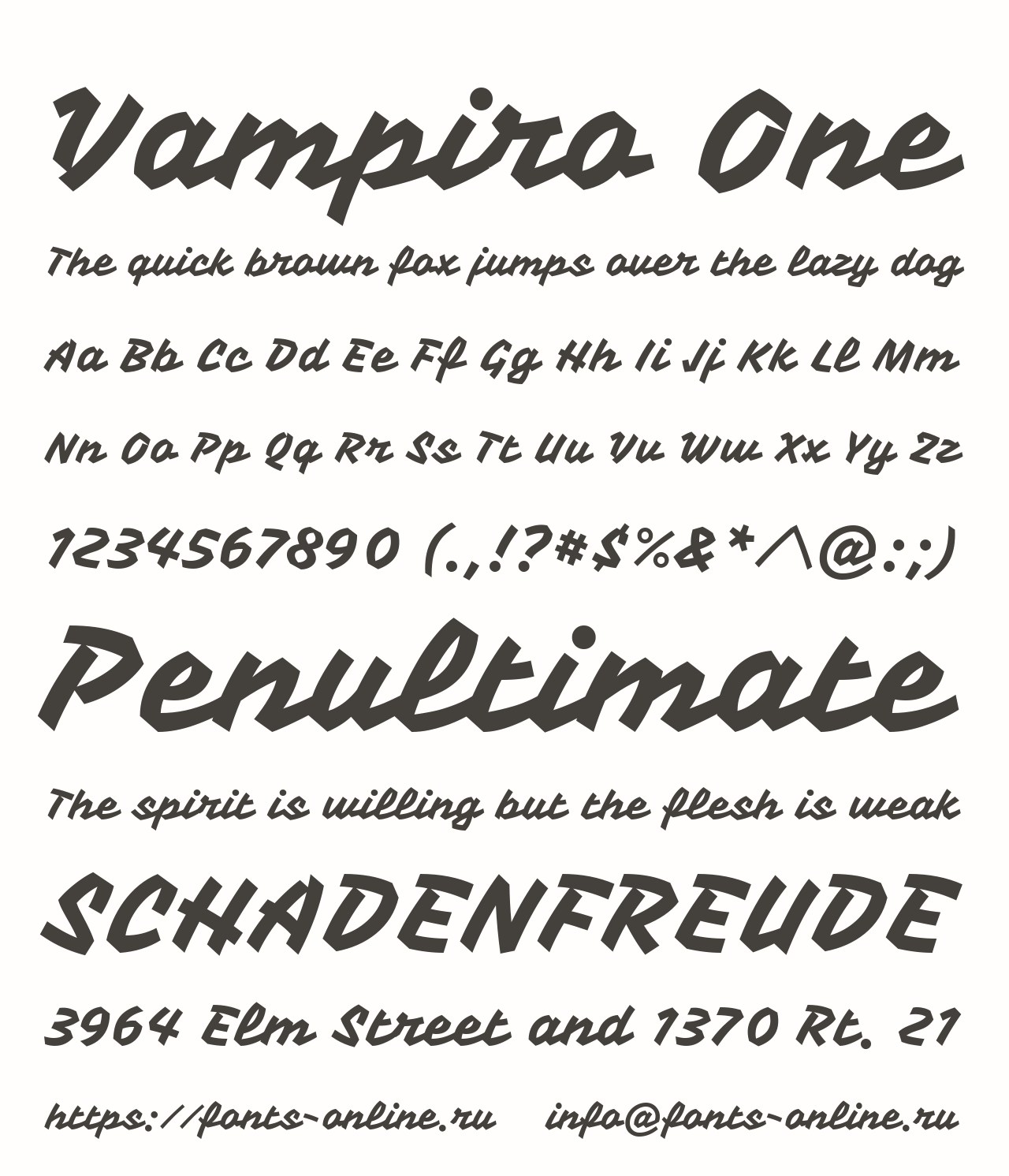 Шрифт Vampiro One