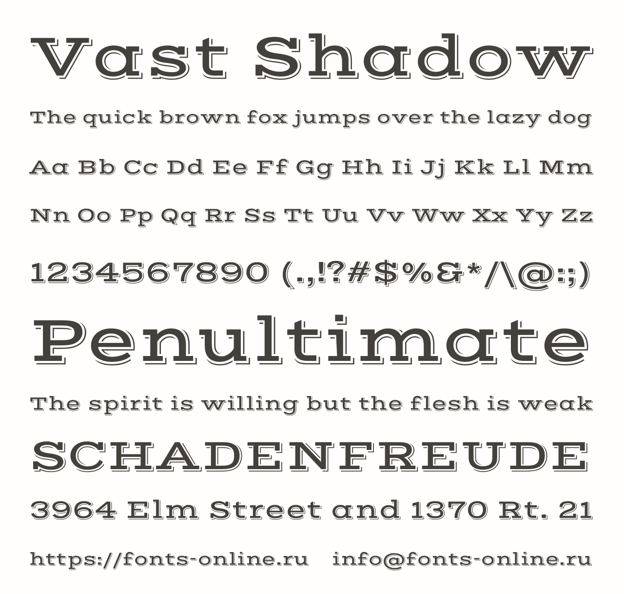 Шрифт Vast Shadow
