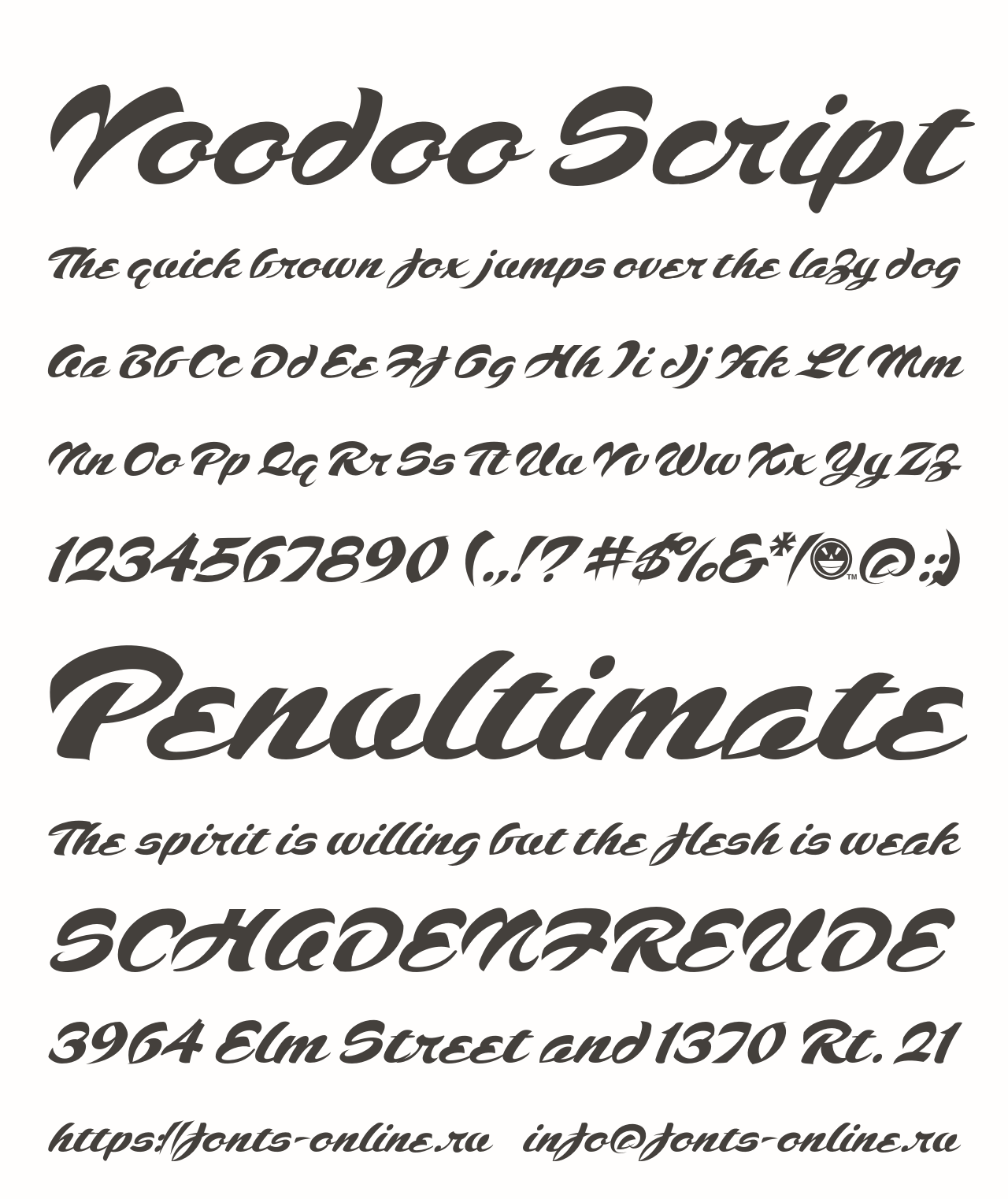 Script font. Шрифт Avanti.