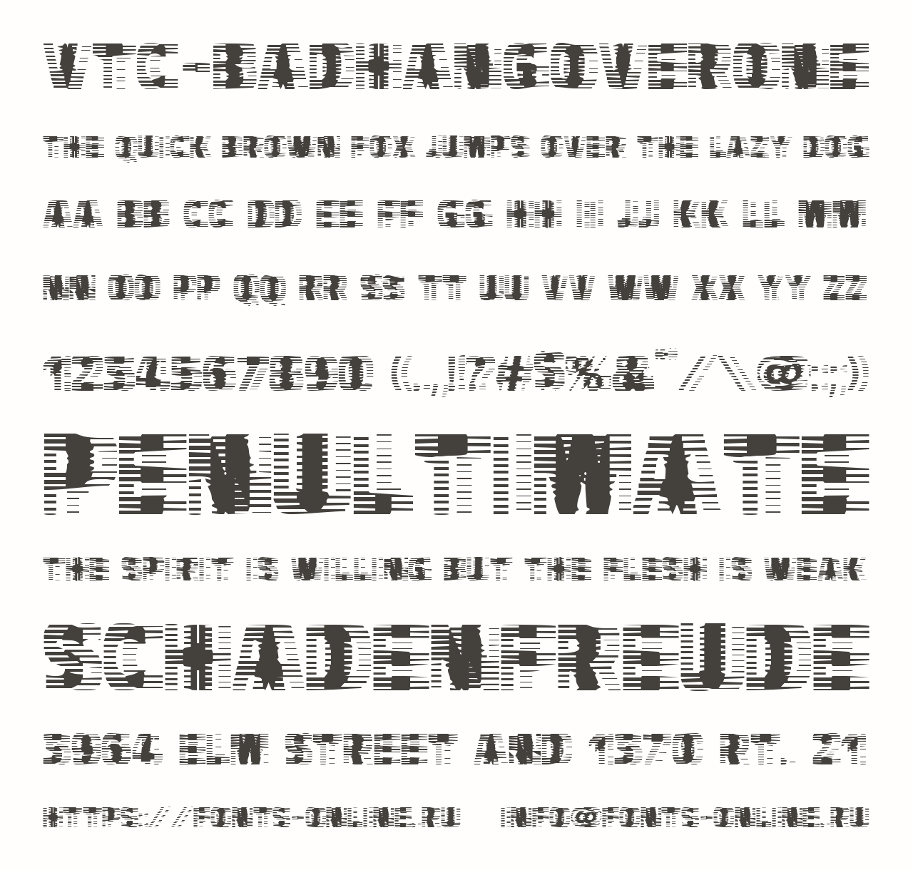 Шрифт VTC-BadHangoverOne