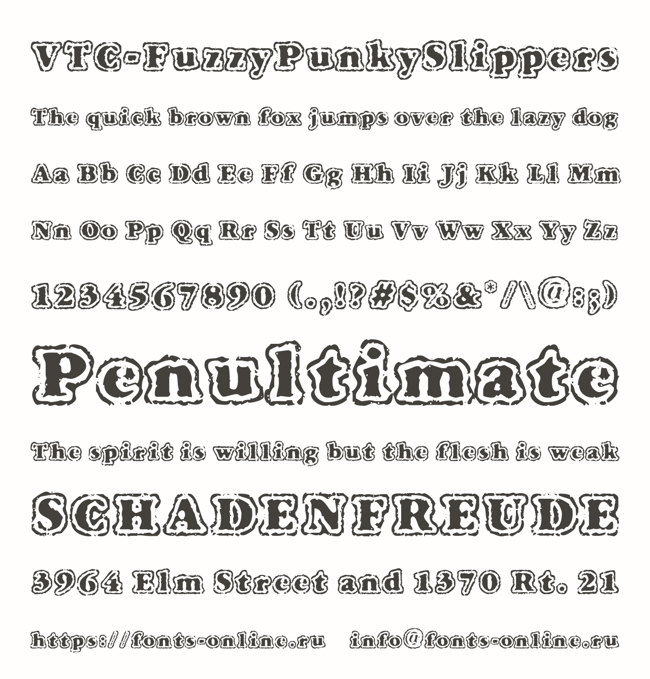 Шрифт VTC-FuzzyPunkySlippers