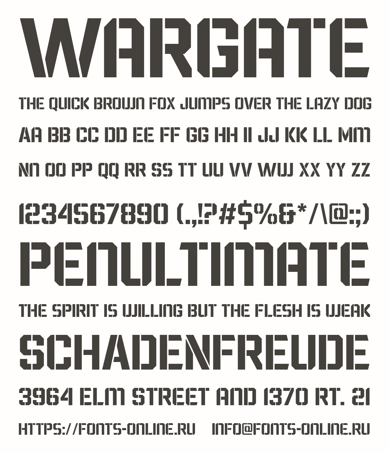 Шрифт Wargate