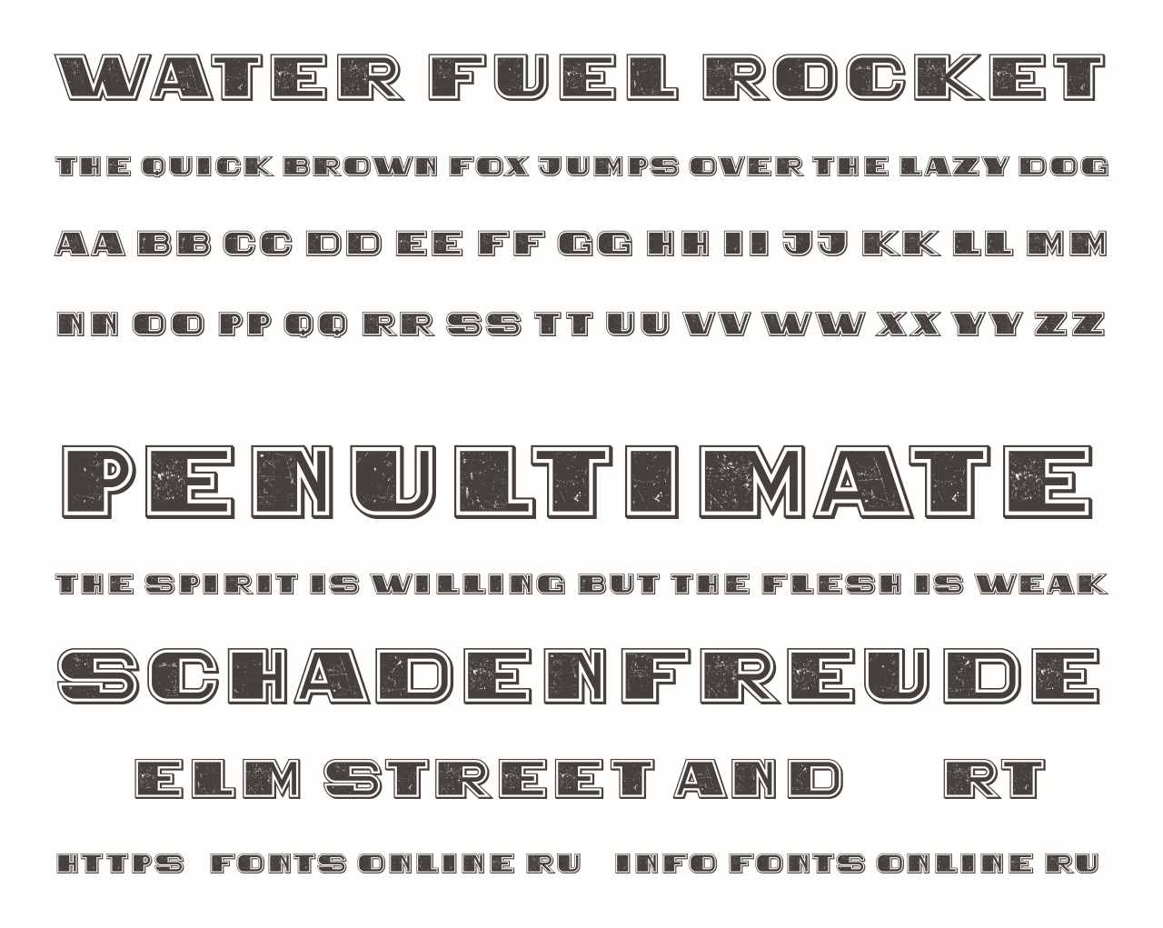 Шрифт Water Fuel Rocket