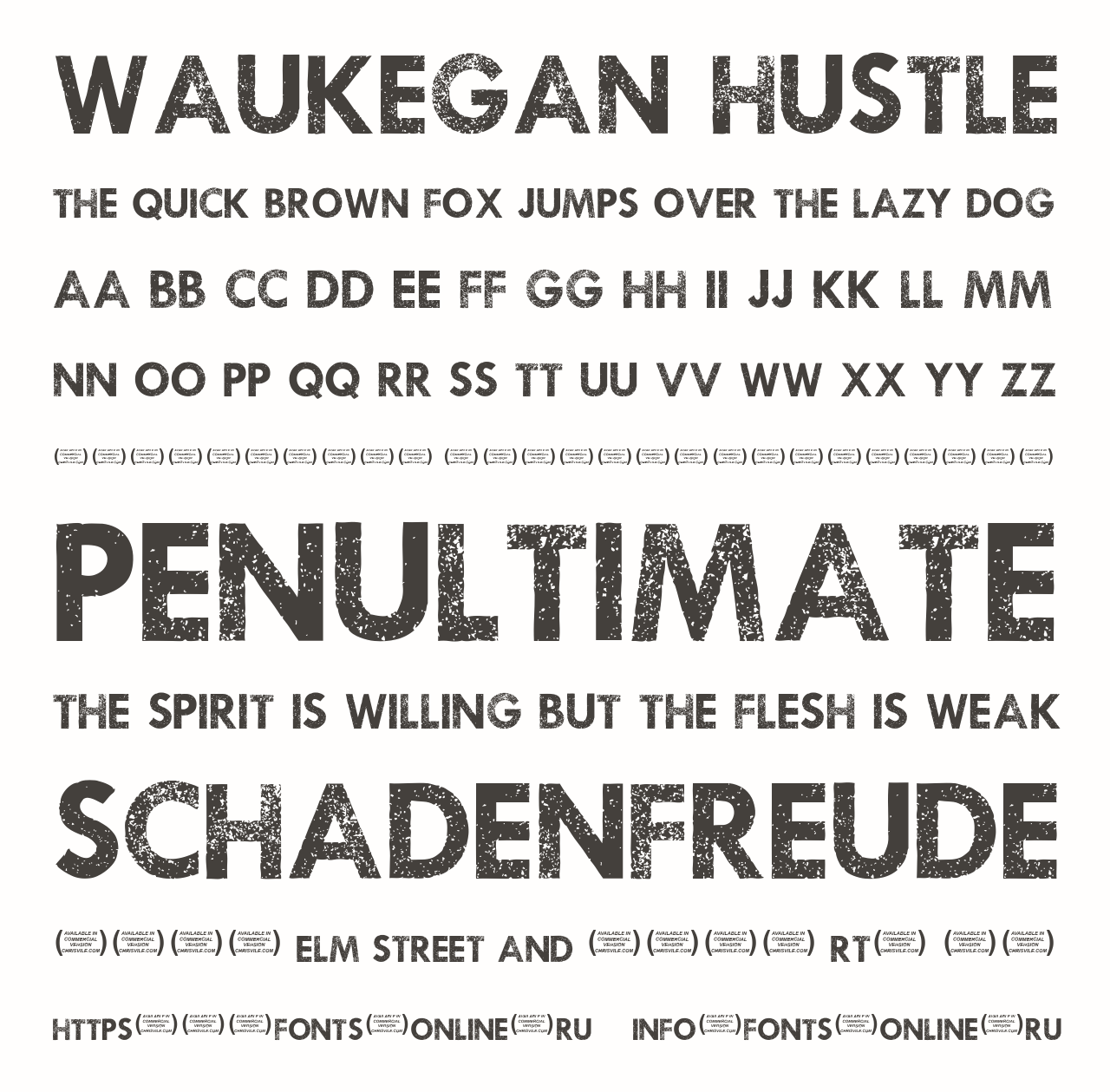 Шрифт Waukegan Hustle