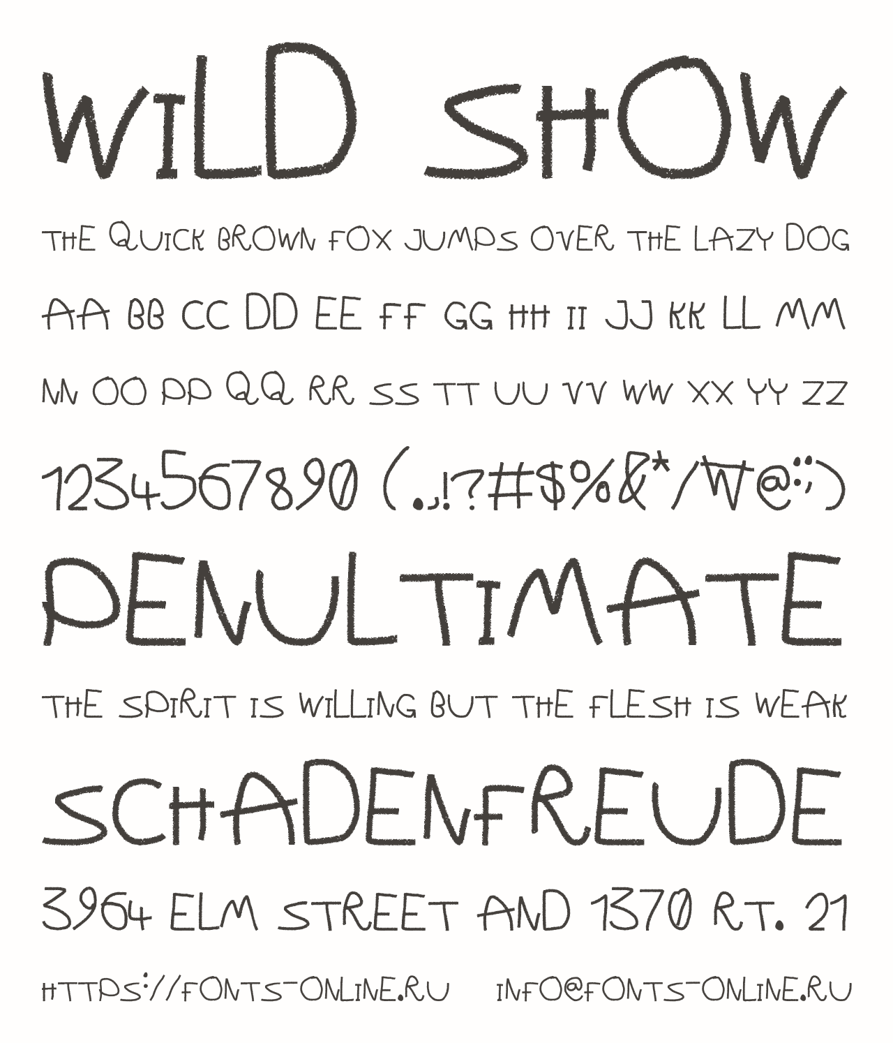 Шрифт Wild Show