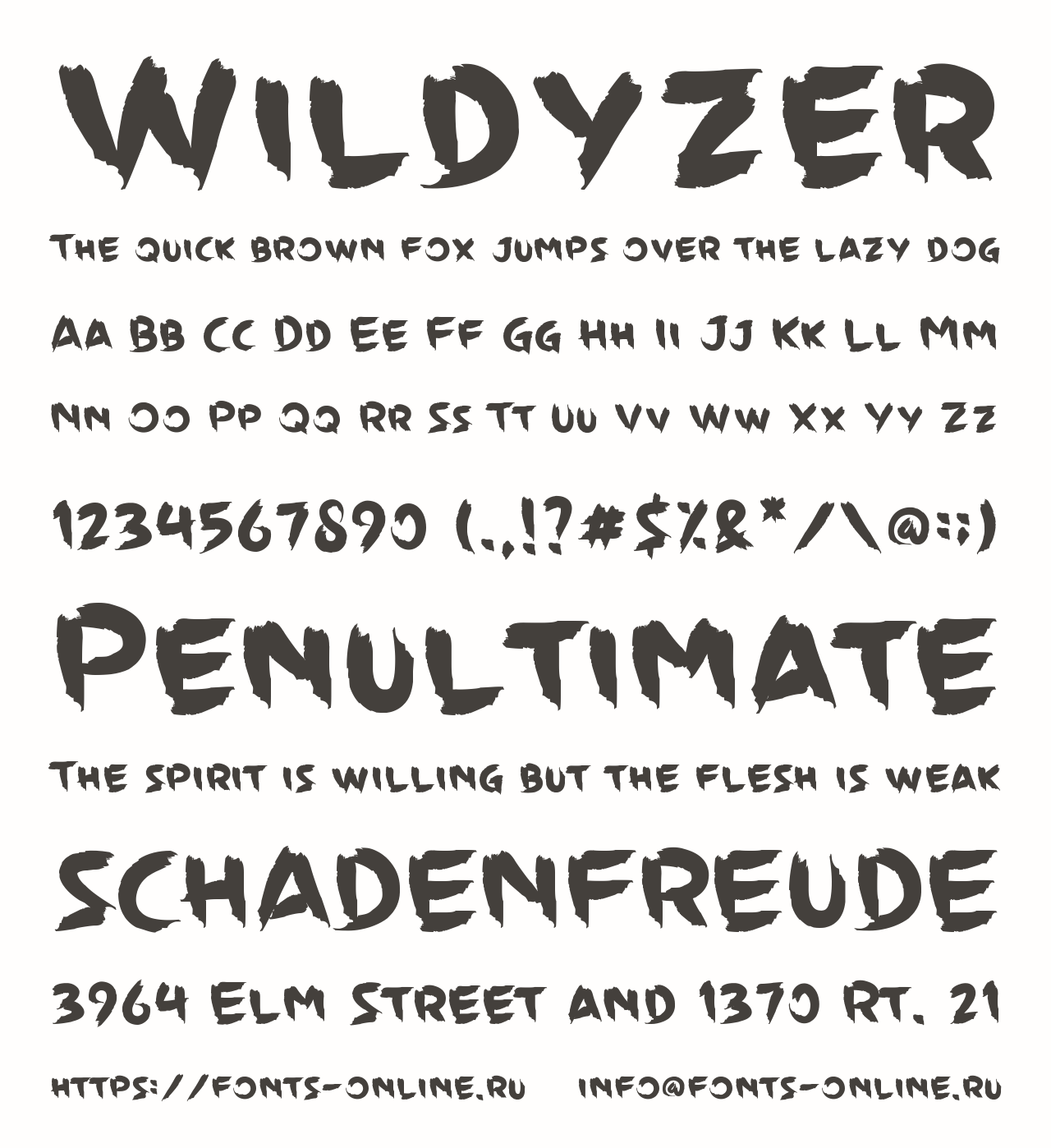 Шрифт Wildyzer
