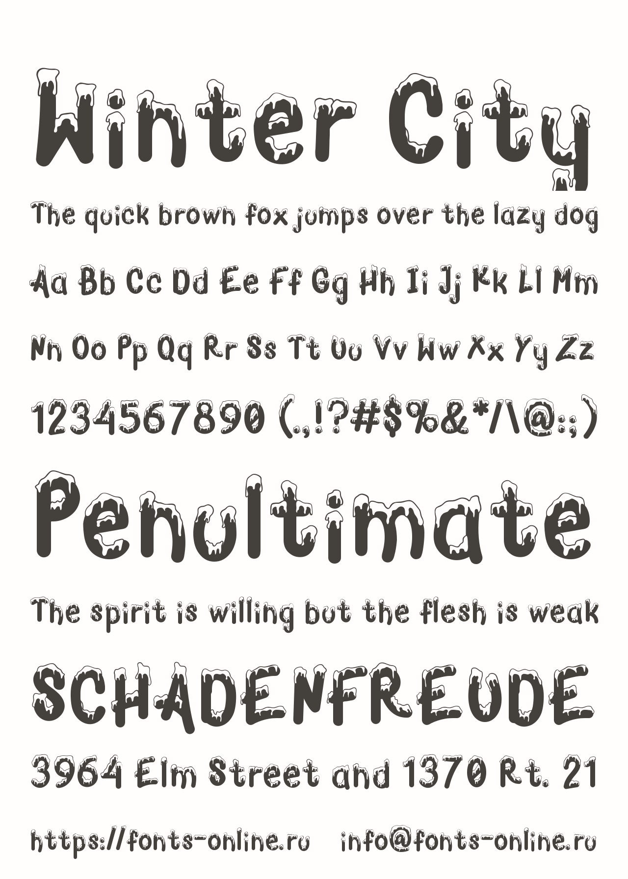Шрифт Winter City