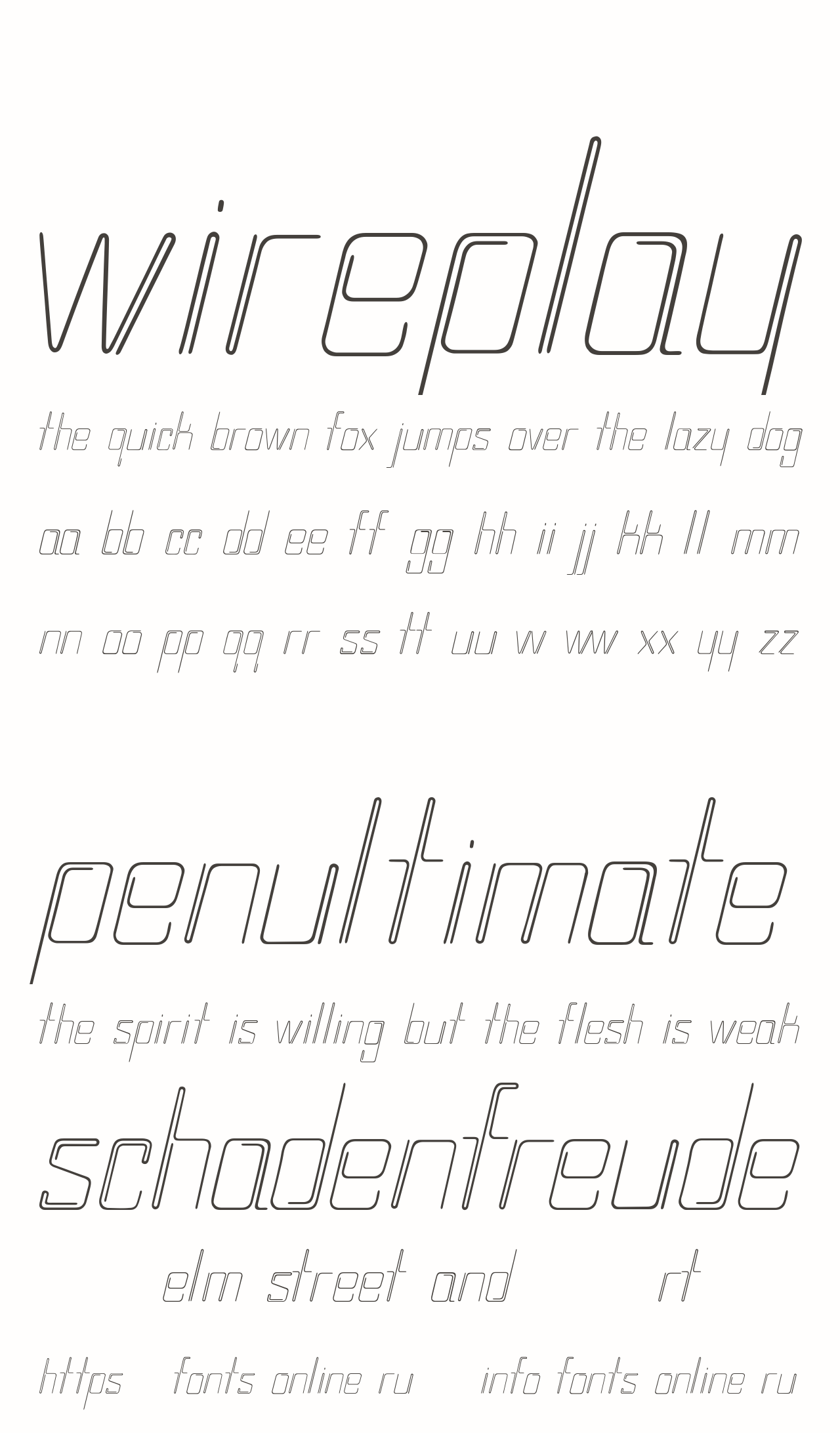 Шрифт wireplay Шрифт wireplay