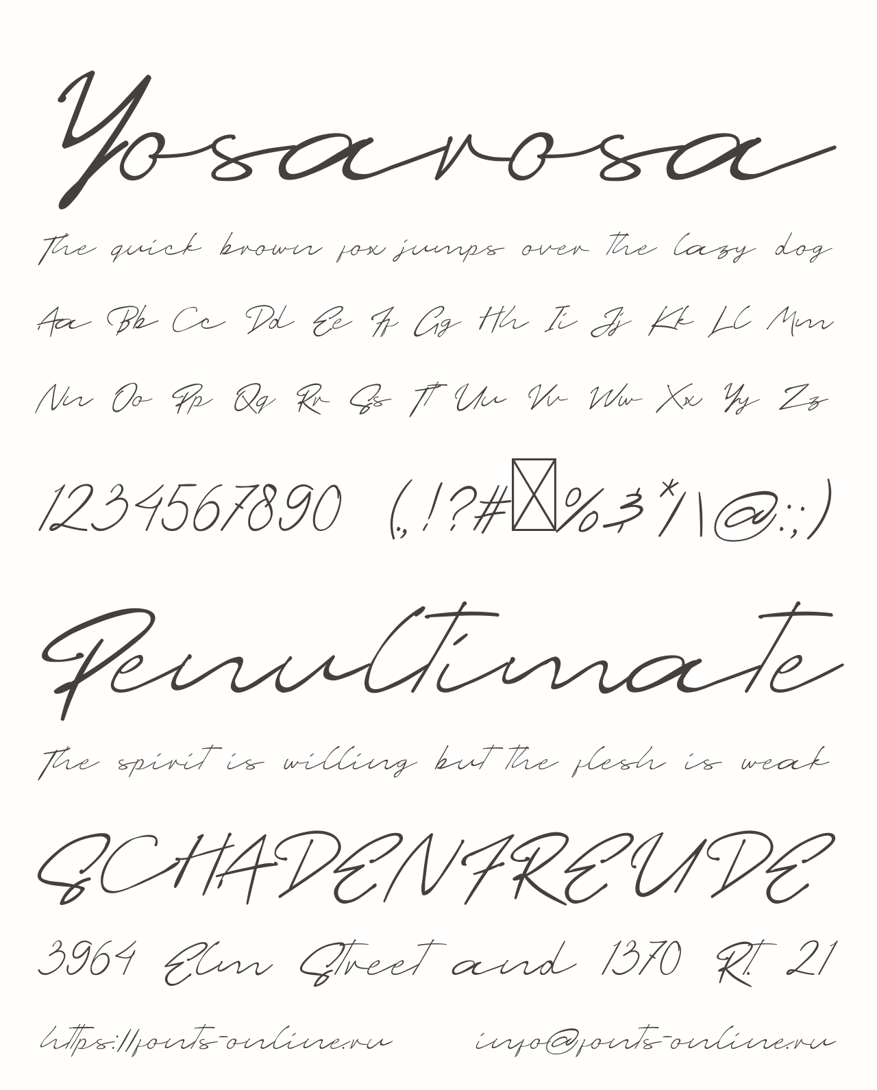 Шрифт Yosarosa