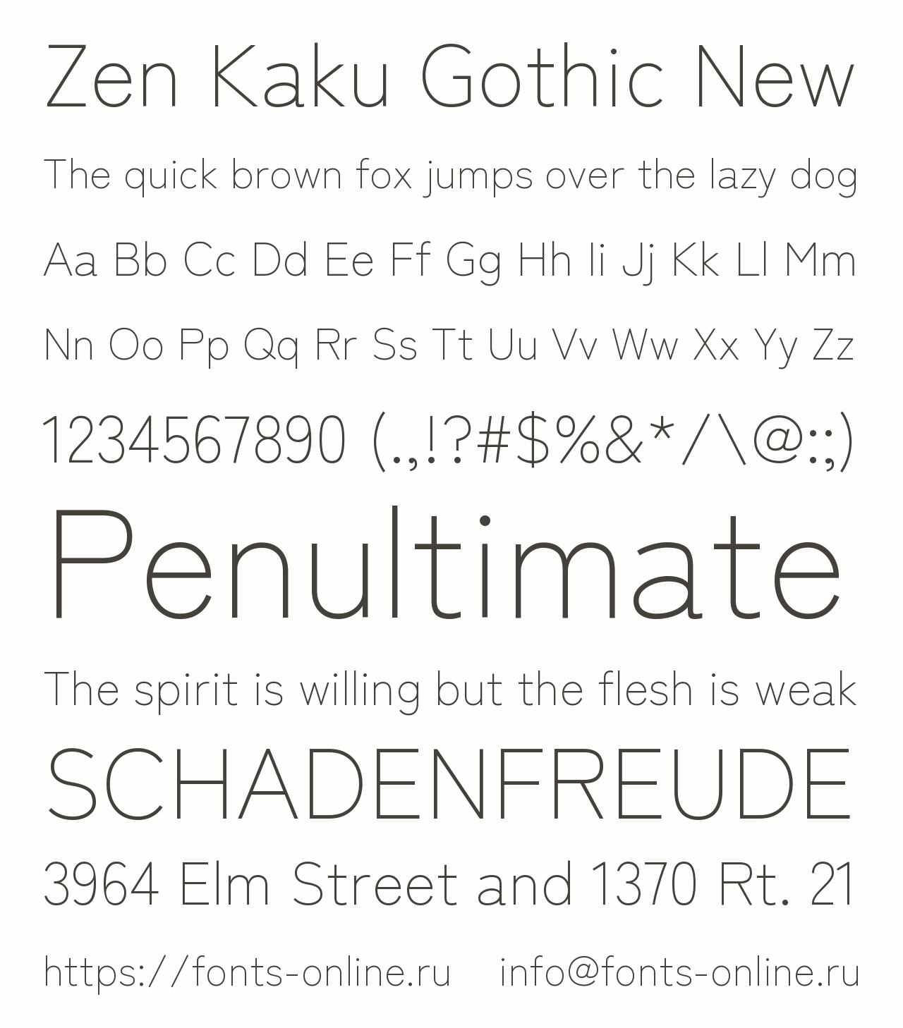 Шрифт Zen Kaku Gothic New