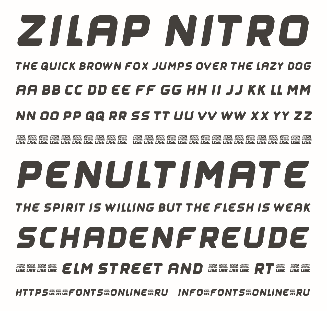 Шрифт Zilap Nitro