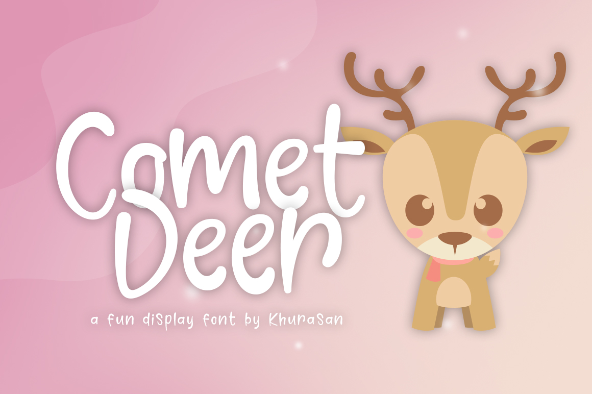 Олень комета. Comet Deer. Deer fonts. Font Comet.