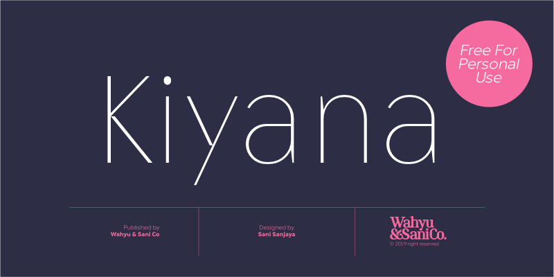 Display font. Kiyana. Crystal display font.