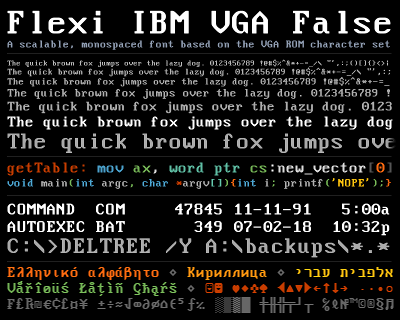 Шрифт ibm. IBM VGA. Знакогенератор VGA шрифты. VGA fonts Russian.