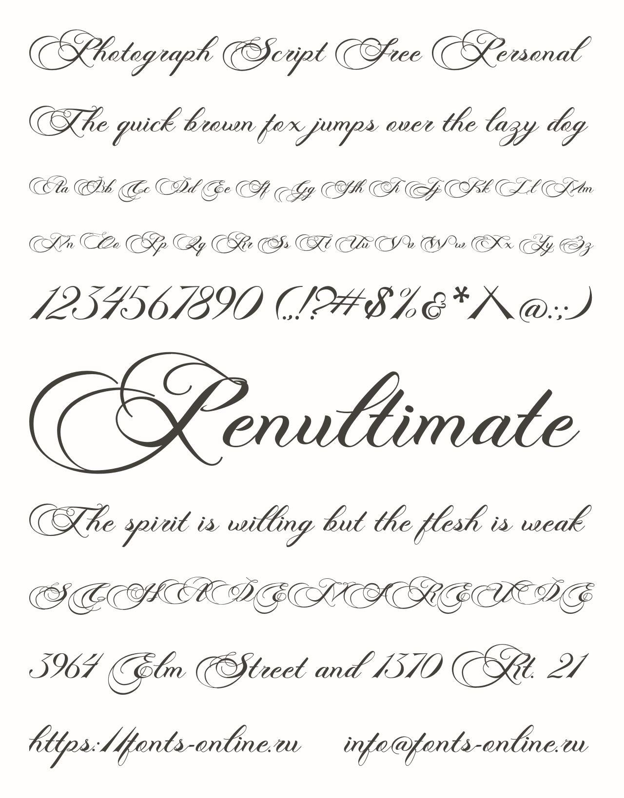 Exmple Scripts Photograph Script Free Personal шрифт