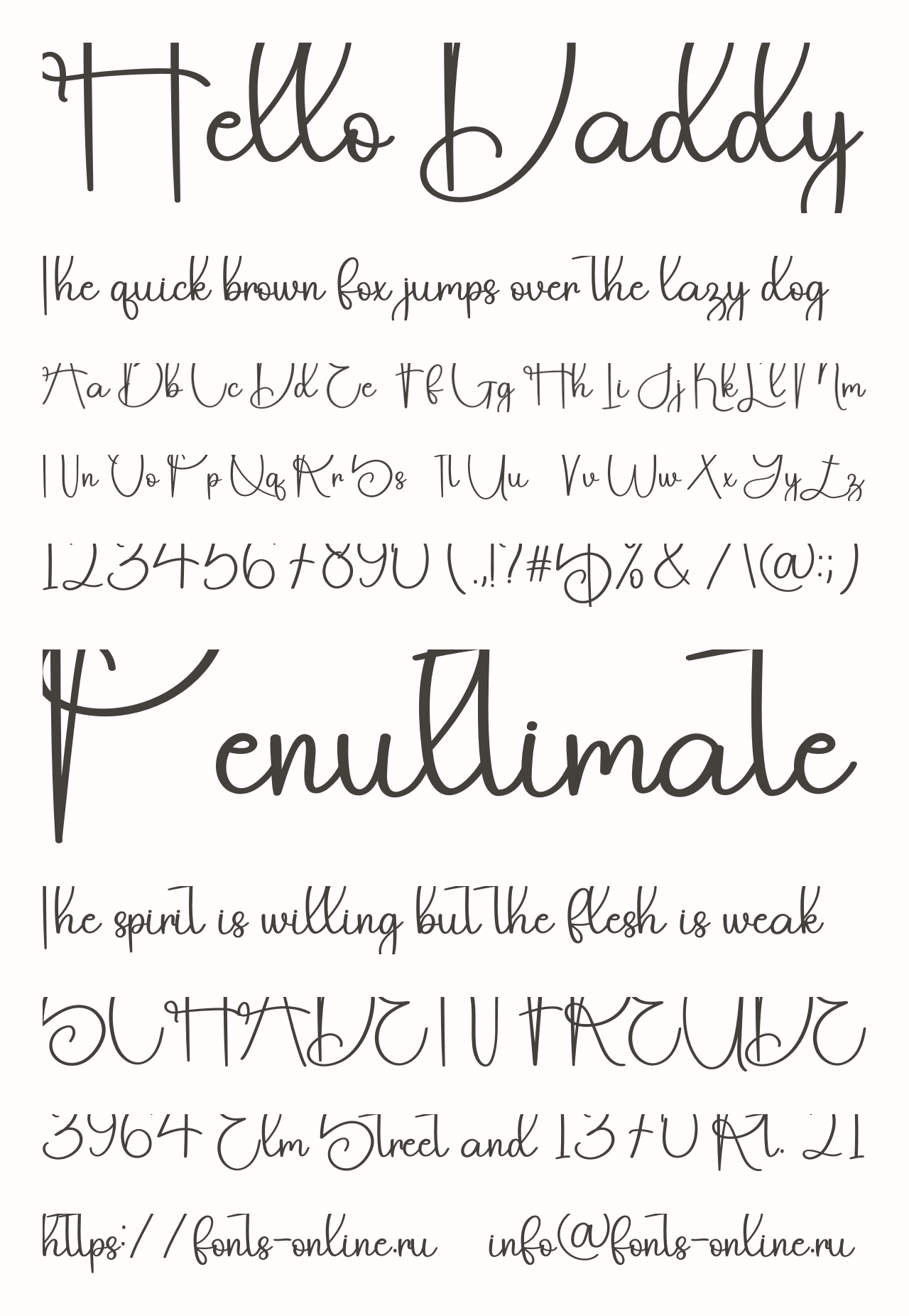 Hello Letters Lettering Hello Daddy шрифт